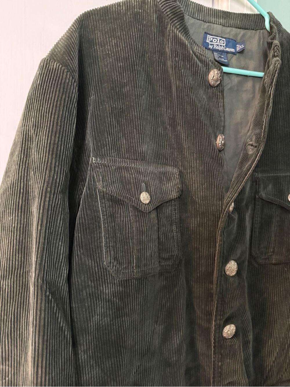 Men’s Ralph Lauren Polo Green Corduroy Button Jacket - Picture 12 of 15